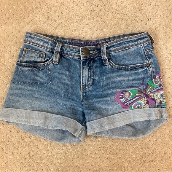 GAP Other - Gap Kids Embroidered Butterfly Denim Shorts